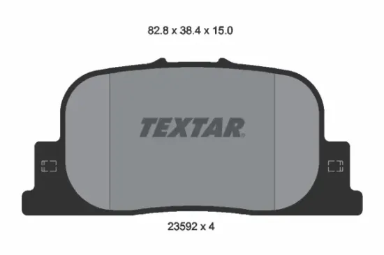 Bremsbelagsatz, Scheibenbremse Hinterachse TEXTAR 2359201 Bild Bremsbelagsatz, Scheibenbremse Hinterachse TEXTAR 2359201