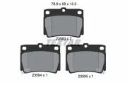 Bremsbelagsatz, Scheibenbremse Hinterachse TEXTAR 2359301