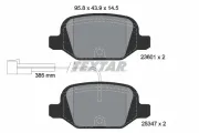 Bremsbelagsatz, Scheibenbremse Hinterachse TEXTAR 2360104