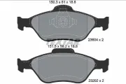 Bremsbelagsatz, Scheibenbremse Vorderachse TEXTAR 2360406