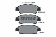 Bremsbelagsatz, Scheibenbremse Hinterachse TEXTAR 2364601