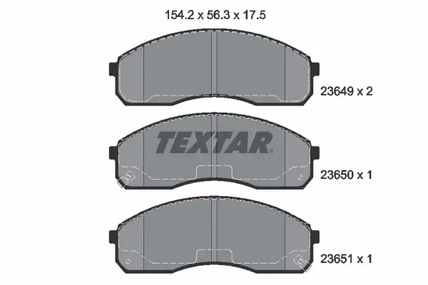 Bremsbelagsatz, Scheibenbremse Vorderachse TEXTAR 2364904