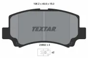 Bremsbelagsatz, Scheibenbremse Vorderachse TEXTAR 2366201
