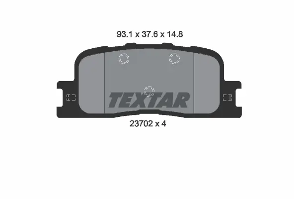 Bremsbelagsatz, Scheibenbremse Hinterachse TEXTAR 2370205