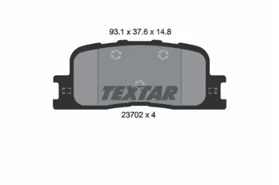 Bremsbelagsatz, Scheibenbremse Hinterachse TEXTAR 2370205 Bild Bremsbelagsatz, Scheibenbremse Hinterachse TEXTAR 2370205