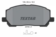 Bremsbelagsatz, Scheibenbremse Vorderachse TEXTAR 2370301
