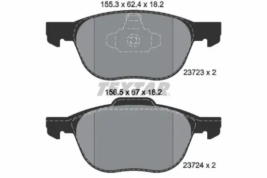 Bremsbelagsatz, Scheibenbremse Vorderachse TEXTAR 2372301 Bild Bremsbelagsatz, Scheibenbremse Vorderachse TEXTAR 2372301