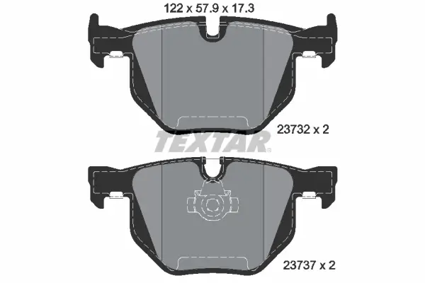 Bremsbelagsatz, Scheibenbremse Hinterachse TEXTAR 2373201