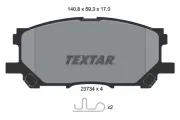 Bremsbelagsatz, Scheibenbremse Vorderachse TEXTAR 2373401