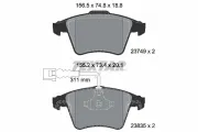 Bremsbelagsatz, Scheibenbremse Vorderachse TEXTAR 2374901