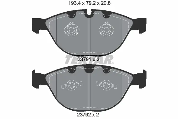 Bremsbelagsatz, Scheibenbremse Vorderachse TEXTAR 2379101