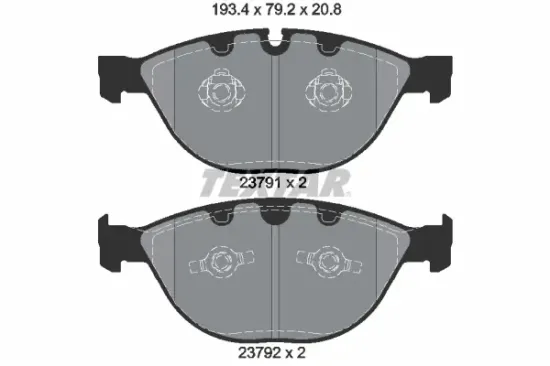Bremsbelagsatz, Scheibenbremse Vorderachse TEXTAR 2379101 Bild Bremsbelagsatz, Scheibenbremse Vorderachse TEXTAR 2379101
