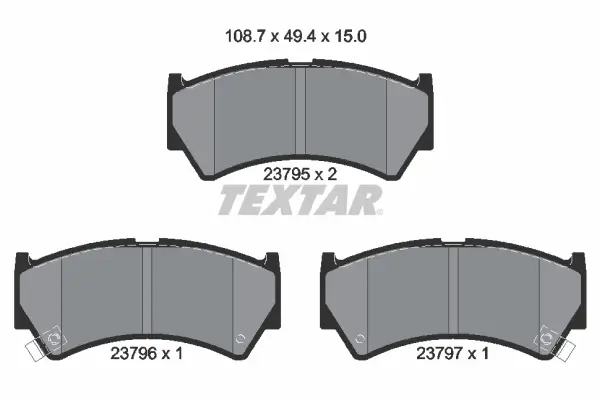 Bremsbelagsatz, Scheibenbremse Vorderachse TEXTAR 2379501