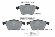 Bremsbelagsatz, Scheibenbremse Vorderachse TEXTAR 2380101