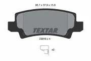 Bremsbelagsatz, Scheibenbremse Hinterachse TEXTAR 2381601