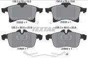 Bremsbelagsatz, Scheibenbremse Vorderachse TEXTAR 2383204