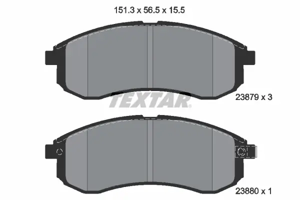 Bremsbelagsatz, Scheibenbremse Vorderachse TEXTAR 2387902