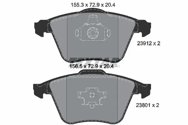 Bremsbelagsatz, Scheibenbremse TEXTAR 2391202