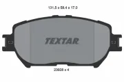 Bremsbelagsatz, Scheibenbremse Vorderachse TEXTAR 2392801