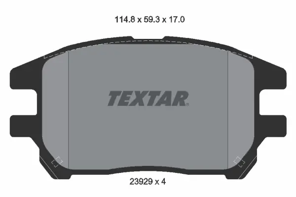 Bremsbelagsatz, Scheibenbremse Vorderachse TEXTAR 2392901