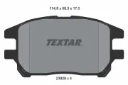 Bremsbelagsatz, Scheibenbremse Vorderachse TEXTAR 2392901