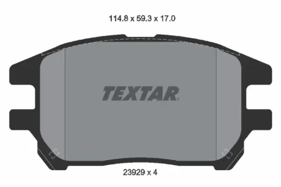 Bremsbelagsatz, Scheibenbremse Vorderachse TEXTAR 2392901 Bild Bremsbelagsatz, Scheibenbremse Vorderachse TEXTAR 2392901