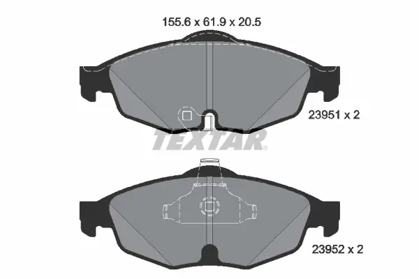 Bremsbelagsatz, Scheibenbremse Vorderachse TEXTAR 2395101