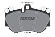 Bremsbelagsatz, Scheibenbremse Vorderachse TEXTAR 2396101