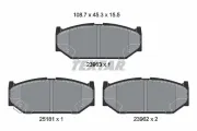 Bremsbelagsatz, Scheibenbremse Vorderachse TEXTAR 2396302