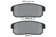 Bremsbelagsatz, Scheibenbremse Hinterachse TEXTAR 2403901