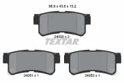 Bremsbelagsatz, Scheibenbremse Hinterachse TEXTAR 2405001