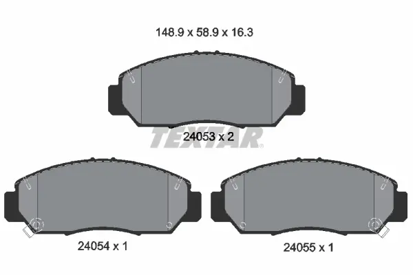 Bremsbelagsatz, Scheibenbremse Vorderachse TEXTAR 2405301