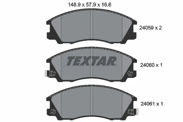 Bremsbelagsatz, Scheibenbremse Vorderachse TEXTAR 2405901