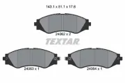 Bremsbelagsatz, Scheibenbremse Vorderachse TEXTAR 2406201