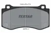 Bremsbelagsatz, Scheibenbremse Vorderachse TEXTAR 2407501