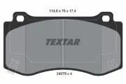 Bremsbelagsatz, Scheibenbremse Vorderachse TEXTAR 2407501