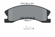 Bremsbelagsatz, Scheibenbremse Vorderachse TEXTAR 2408301