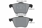 Bremsbelagsatz, Scheibenbremse Vorderachse TEXTAR 2414201