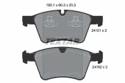 Bremsbelagsatz, Scheibenbremse Vorderachse TEXTAR 2415101