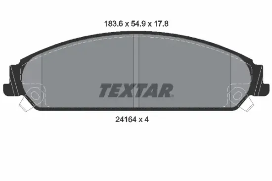 Bremsbelagsatz, Scheibenbremse Vorderachse TEXTAR 2416401 Bild Bremsbelagsatz, Scheibenbremse Vorderachse TEXTAR 2416401