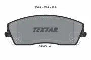 Bremsbelagsatz, Scheibenbremse Vorderachse TEXTAR 2416601