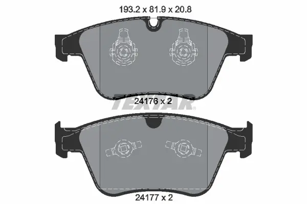 Bremsbelagsatz, Scheibenbremse Vorderachse TEXTAR 2417601