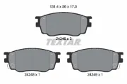 Bremsbelagsatz, Scheibenbremse Vorderachse TEXTAR 2424601