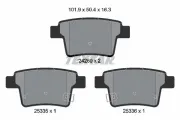 Bremsbelagsatz, Scheibenbremse Hinterachse TEXTAR 2426001