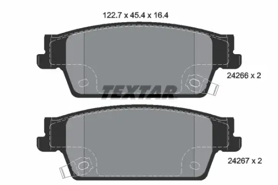 Bremsbelagsatz, Scheibenbremse Hinterachse TEXTAR 2426601 Bild Bremsbelagsatz, Scheibenbremse Hinterachse TEXTAR 2426601
