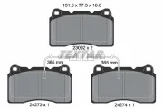 Bremsbelagsatz, Scheibenbremse Vorderachse TEXTAR 2427301