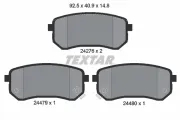Bremsbelagsatz, Scheibenbremse Hinterachse TEXTAR 2427601