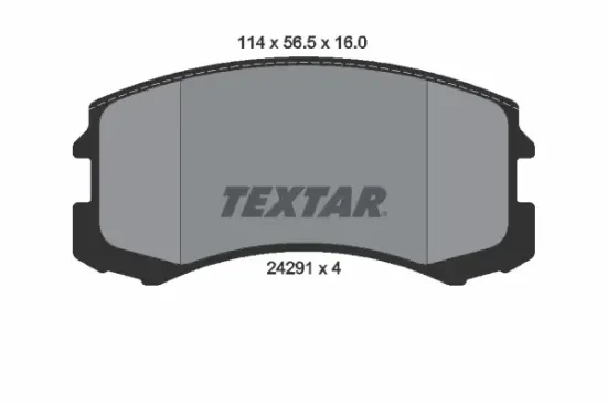Bremsbelagsatz, Scheibenbremse Vorderachse TEXTAR 2429101 Bild Bremsbelagsatz, Scheibenbremse Vorderachse TEXTAR 2429101