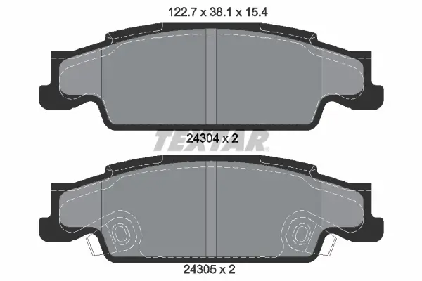 Bremsbelagsatz, Scheibenbremse Hinterachse TEXTAR 2430401