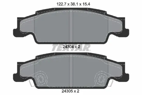 Bremsbelagsatz, Scheibenbremse Hinterachse TEXTAR 2430401 Bild Bremsbelagsatz, Scheibenbremse Hinterachse TEXTAR 2430401